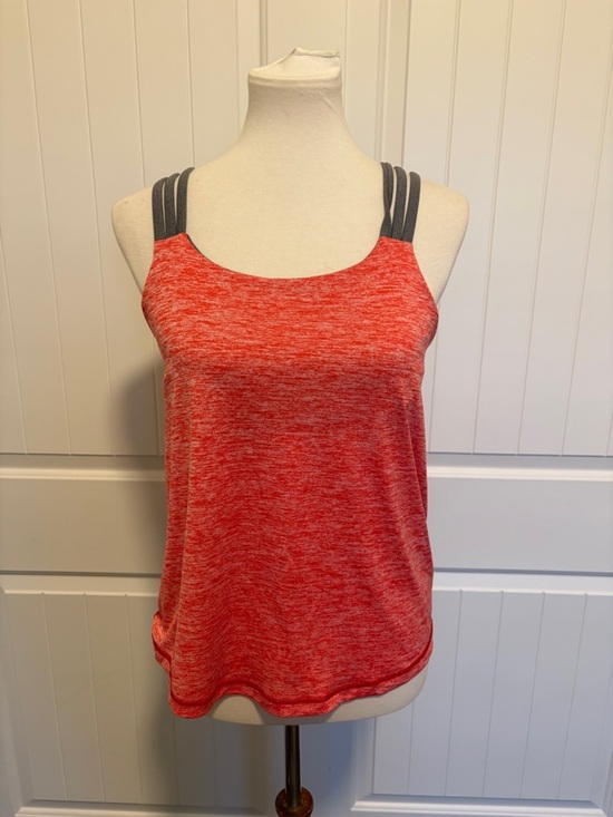 Prana Tops - Prana Red Heathered Tank with Contrast Gray Straps